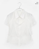 Willow see-through layered sleeveless shirt