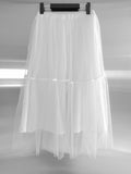 Rie Chiffon Layered Tulle Skirt