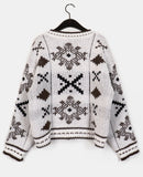 Enin Nordic Duffle Button Short Knit Cardigan