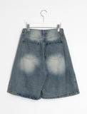 Deduce Snap Button Balloon Bermuda Pants