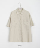 [BAONHAUS] Oury nylon pocket short sleeve shirt