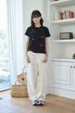 Mushroom Stitch Crop Short Sleeve Tee