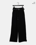 [Two-Way Bottom/Belt SET] Edge Banding Strap String Wide Training Long Pants