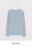 Beltary Color Round Long Sleeve Tee