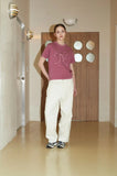 Ribbon Denim Pigment Crop TEE