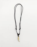 Kayu Vintage Gemstone Leather Necklace