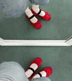 SATIN RIBBON TOE SHOES