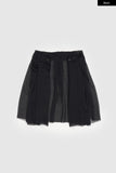 Sheer overlay wrap skirt
