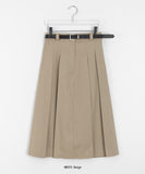 Hickey belt set pleated midi skirt