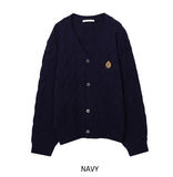 Wappen Cable V-Neck Cardigan
