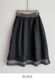 Gelmade Hound Check Brushed Span Flare Skirt