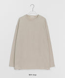 Miroki Basic Plain Slit Over Long Sleeve Tee