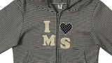 I Love Stripe Hood Zip-Up