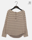 Petz Stripe Half Burton Long Sleeve T-Shirt