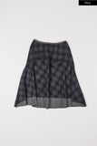 Adelie check flare midi skirt