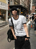 Crop Muscle Fit Ringer Archive T-shirt