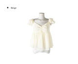 Sean V Shirring Frill Sleeveless Blouse