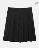 Belle pleated back banding midi skirt