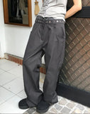 EYELET DOUBLE WAIST PANTS