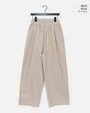 Pookie Linen Stripe Banding Wide Long Pants
