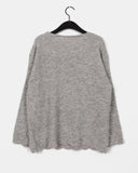 Huner Vintage Flower Loose Fit Off-Shoulder Knit