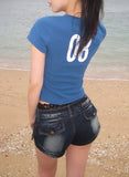 Dibe Vintage Washing Denim Low Shorts