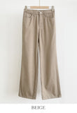 Bully Herringbone Cotton Banding Wide Pants