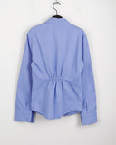 Bekan V-Neck Back Banding Slim Shirt