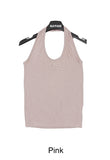 Kisen Eyelet Halter Sleeveless