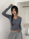 Emba Stripe Slim Fit Warmer Button T-Shirt