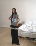 BTU Vintage Heart Check Patch Short Sleeve T-Shirt