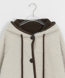 Handal Boucle Half Hood Fur Jacket