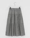 Heyo Check Banding Long Skirt