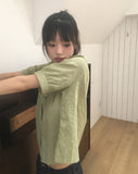 [MADE] Hayoko Vintage Punching Short Sleeve Blouse