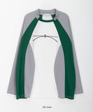 [unisex] Donv Sporty Color Matching Over Long Sleeve Tee