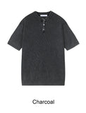 Coon Pigment Henry Neck Knit Short Sleeve