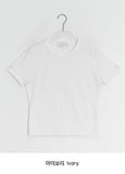 Kayari Color Basic Layered Crop Short Sleeve Tee