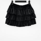 Killet Suede Tiered Miniskirt