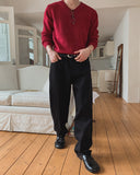 KEF Semi-Wide Black Jeans