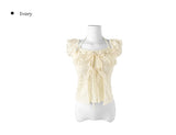 [Fake Layered] Mimi Layered Halter Lace T-shirt