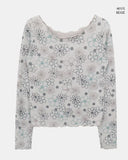 Bohin Flower Frill Slim T-shirt