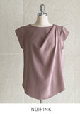 Shure Drape Shirring Sleeveless Blouse