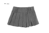 Chefon Button Tennis Wrap Mini Skirt