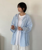 [BAONHAUS] Renan Over Stripe Hood Shirt