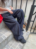 Garanki Non-Faded Wide Denim Pants