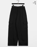 [Brushed Lining] Beams Wide Cargo Pile Training Pants
