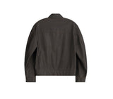 Overfit curved blouson jacket