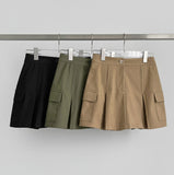 Pleats Underpants A-line Skirt Pants