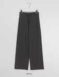 Danimo Stripe Banding Wide Long Pants