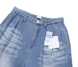 Summer ice cooling denim pants short ver.